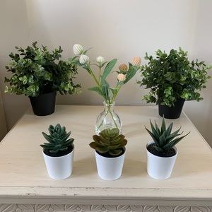 Fake potted plant set